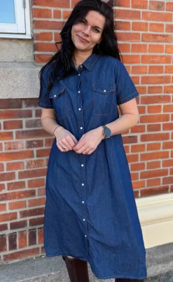 Say INA Copenhagen Kjole - Detia Summer - Denim Blue