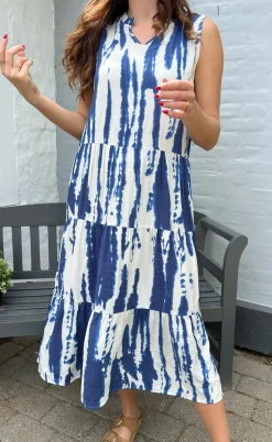 Say INA Copenhagen Kjole - Ella - Navy Tie Dye