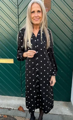 Say INA Copenhagen Kjole - Tiki - Black W. White Dots