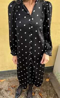 Say INA Copenhagen Kjole - Tiki - Black W. White Dots