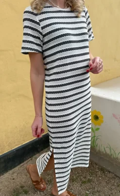 Say INA Copenhagen Kjole - Carolina Knit - Black Striped
