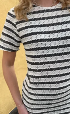 Say INA Copenhagen Kjole - Carolina Knit - Black Striped