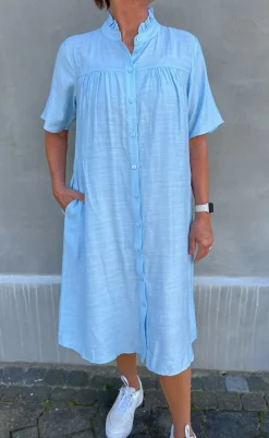 Say INA Copenhagen Kjole - Milly - Light Blue W. Navy Bows