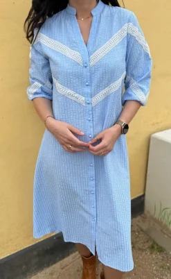 Say INA Copenhagen Kjole - Viola - Blue Striped