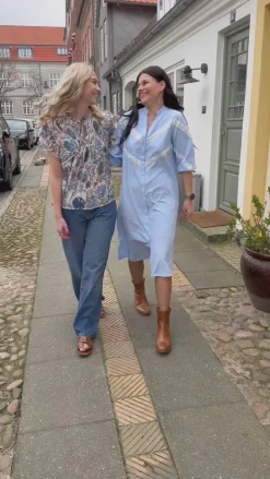 Say INA Copenhagen Kjole - Viola - Blue Striped