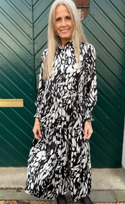 Say INA Copenhagen Kjole - Anna - Black / White Print