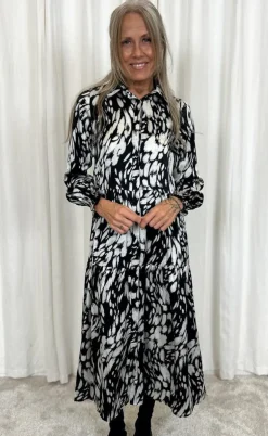 Say INA Copenhagen Kjole - Anna - Black / White Print