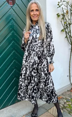 Say INA Copenhagen Kjole - Anna - Black / White Print
