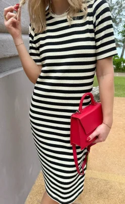Say INA Copenhagen Kjole - Gina - Black Striped