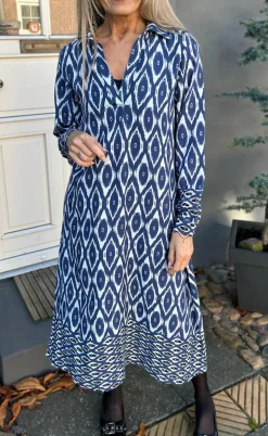 Say INA Copenhagen Kjole - Camma - Blue Printed