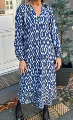 Say INA Copenhagen Kjole - Camma - Blue Printed