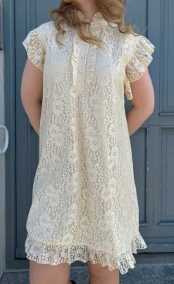 Say INA Copenhagen Kjole - Pia Lace Summer - Creme