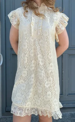Say INA Copenhagen Kjole - Pia Lace Summer - Creme