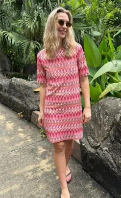 Say INA Copenhagen Kjole - Diana - Pink Zig Zag