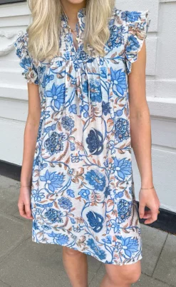 Say INA Copenhagen Kjole - Emmi - Blue Flowers