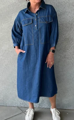 Say INA Copenhagen Kjole - Holly - Denim Blue