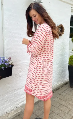 Say INA Copenhagen Kjole - Katia - White/Red