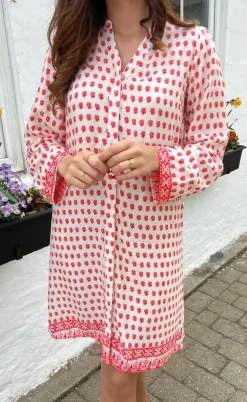 Say INA Copenhagen Kjole - Katia - White/Red