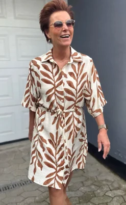 Say INA Copenhagen Kjole - Liana - Brown Leaf