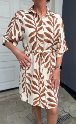 Say INA Copenhagen Kjole - Liana - Brown Leaf