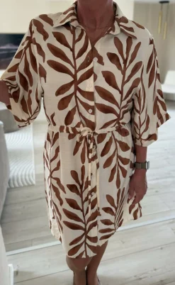 Say INA Copenhagen Kjole - Liana - Brown Leaf