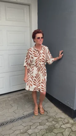 Say INA Copenhagen Kjole - Liana - Brown Leaf