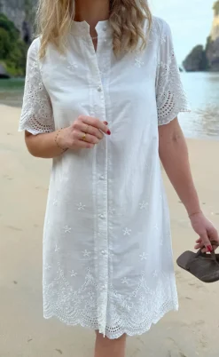 Say INA Copenhagen Kjole - Claudia - White Broderie Anglaise