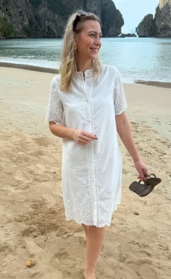 Say INA Copenhagen Kjole - Claudia - White Broderie Anglaise