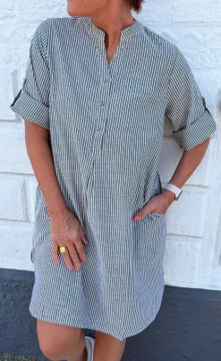 Say INA Copenhagen Kjole - Nia - Black Striped