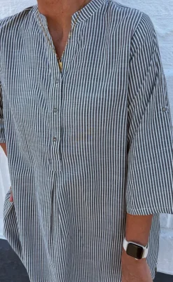 Say INA Copenhagen Kjole - Nia - Black Striped