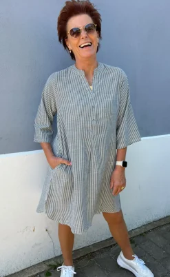 Say INA Copenhagen Kjole - Nia - Black Striped