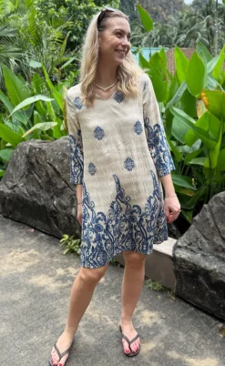 Say INA Copenhagen Kjole - Arianna - Blue Paisley