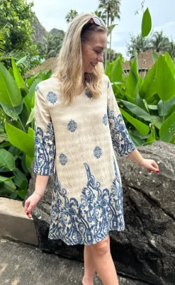 Say INA Copenhagen Kjole - Arianna - Blue Paisley