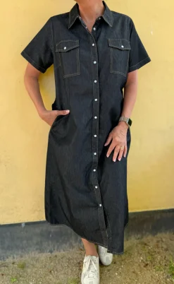 Say INA Copenhagen Kjole - Detia Summer - Black Denim