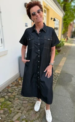 Say INA Copenhagen Kjole - Detia Summer - Black Denim