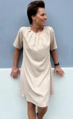 Say INA Copenhagen Kjole - Vicky Rhinestone - Beige