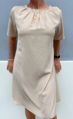 Say INA Copenhagen Kjole - Vicky Rhinestone - Beige