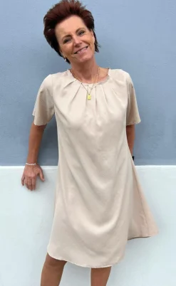 Say INA Copenhagen Kjole - Vicky Rhinestone - Beige