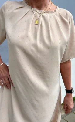 Say INA Copenhagen Kjole - Vicky Rhinestone - Beige