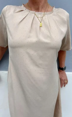 Say INA Copenhagen Kjole - Vicky Rhinestone - Beige