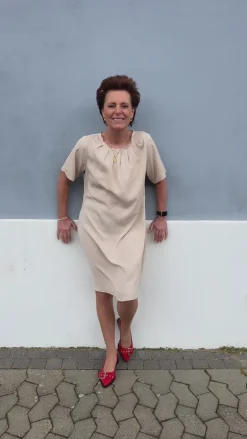 Say INA Copenhagen Kjole - Vicky Rhinestone - Beige