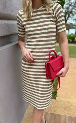 Say INA Copenhagen Kjole - Gina - Brown Striped