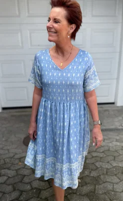 Say INA Copenhagen Kjole - Valentina - Blue Paisley