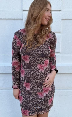 Say INA Copenhagen Kjole - Chiara Mesh - Leopard / Flower