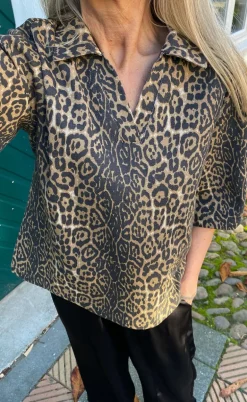 Say INA Copenhagen Polo / Skjorte - Patricia - Leopard