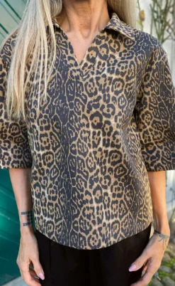 Say INA Copenhagen Polo / Skjorte - Patricia - Leopard