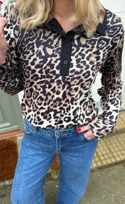 Say INA Copenhagen Polo / Bluse - Amira - Leopard