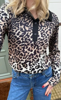 Say INA Copenhagen Polo / Bluse - Amira - Leopard
