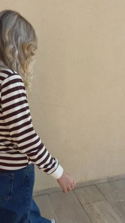 Say INA Copenhagen Polo / Bluse - Pamela - Brown Striped