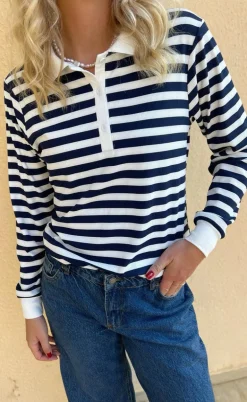 Say INA Copenhagen Polo / Bluse - Pamela - Navy Striped